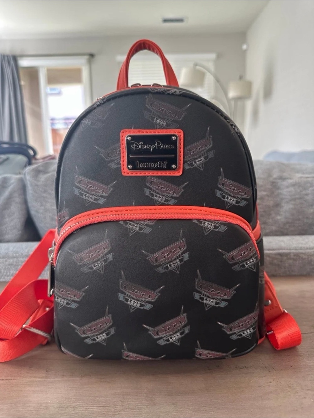 Disney Parks Exclusive Cars Land Black & Redish orange  Mini Backpack